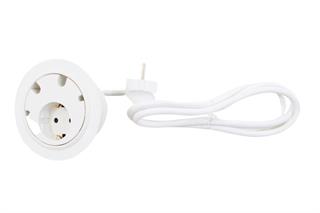 powerdot kabelgennemføring 230V i hvid med 4 huller
